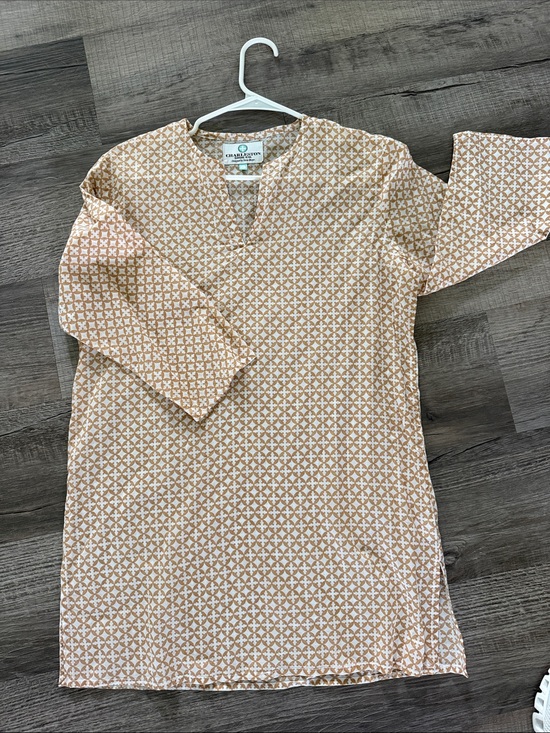 CHARLESTON SHOE CO. Other - Charleston Cream and Pink Patterned Tunic